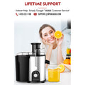 Juice Extractor Celery Juicer Orange Juicer, Segmart 800W Juicer Machine, 2 Speed Double Gear Fruit and Vegetable Juicer, Electric Juicer, Stainless Steel, Easy to Clean, H934