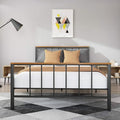 Metal Platform Bed Frame with Headboard, SEGMART Full Size Bed Frame for Girls Boys, Metal Bed Frame with Metal Slat Support, Platform Bed Frame with Solid Construction & Footboard, Black, L