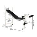 Workout Bench, Adjustable Weight Bench with 6-roll Leg Developer, Incline Decline Weight Bench for Full Body, Heavy Duty Exercise Fitness Bench for Home Gym, 440 lbs, L3918
