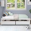 SEGMART Wooden Twin Size Bed Frame with Storage, L