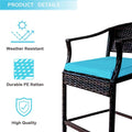 Clearance! 3 Piece Patio Set, Outdoor Patio Furniture Sets with Glass Coffee Table, Modern Wicker Patio Set Rattan Chair Conversation Sets with Cushions for Backyard, Porch, Garden, Poolside, LLL1783