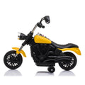 Kids Ride on Motorcycle, Yellow 6V Battery powered Motor Bike, LED Lights, MP3 Player, Pedal, Rechargeable Electric Ride On Toys for Boys Girls, L