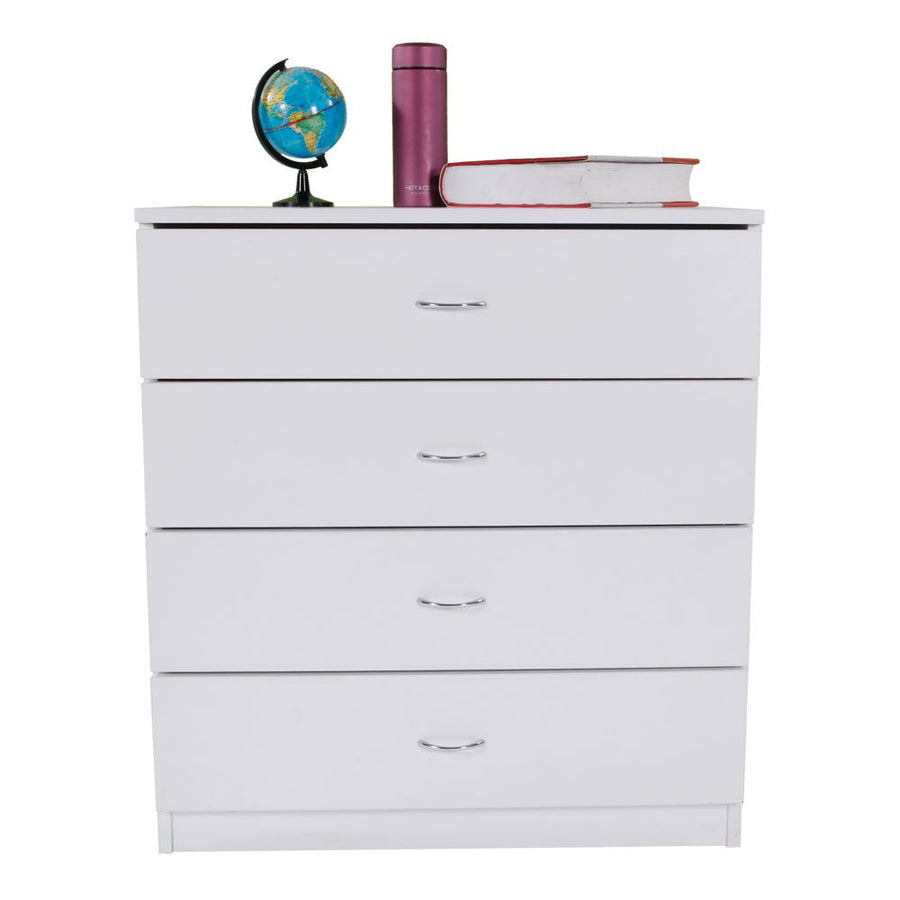 Segmart White Wood Chest Cabinet, 26" x 13" x 29" Durable MDF Wood Chest Cabinet with Metal Handles, Simple Bedroom Furniture Chest of Drawers for Closet to Storing Clothes, Cosmetic, S7893
