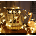 Christmas LED Star String Lights, 19.68FT 40LED String Lights Indoor/Outdoor Waterproof Decorative Light, Starry Fairy String Lights for Bedroom, Garden, Christmas Tree, Wedding, USB power, I0959