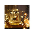LED Star String Lights, 19.68FT 40LED String Lights Indoor/Outdoor Waterproof Decorative Light, Battery Operated Fairy String Lights for Bedroom, Garden, Christmas Tree, Wedding, Warm White, L