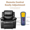 Oversized Recliner Chairs on Clearance, Massage Recliner Chair with Heat for elderly, High-Grade PU Leather Sofa Lounge Chair with 8 Vibration Points, Safety Ergonomic Recliner Sofa, L