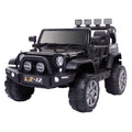 Electric Ride on Car, 12V Kid Ride on Cars with 2.4G Remote Control, Electric Ride on Truck Car with LED Lights, Horn, MP3 Player, Black Battery-Powered Ride on Toys for Boys Girls, 3 Speeds, L6448