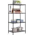 Garage Shelving Units and Storage, SEGMART Storage Shelves for Garage Storage Racks and Shelving, Adjustable 4 Tier Shelf Rack Heavy-Duty Metal Shelves for Storage Kitchen Bathroom, Black, H1644