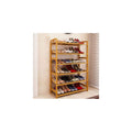 Shoe Rack Organizer for Closet, 6-Tier Bamboo Shoe Rack Organizer, Free Standing Entryway Storage Shoe Rack, 18-25 Pairs Entryway Standing Shoe Shelf Storage Organizer for Living Room