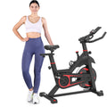 Cycling Bikes for Workouts, Indoor Stationary Cycling Bike, Smooth Belt Drive Exercise Bike, Bicycle Stationary Bike with Bottle Holder and Comfortable Seat Cushion for Home Cardio Gym Workout, I7861