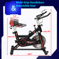 Cycling Bike, Professional Indoor Stationary Cycling Bike, Smooth Quiet Belt Drive Exercise Bike, Bike with LCD Monitor/Adjustable Handlebar seat, for Home Cardio Gym Workout, I7782