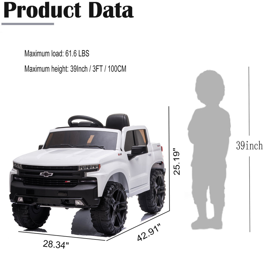 CHEVROLET KIDS CARS 12V KIDS TOYS WITH R/C PARENTAL REMOTE