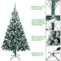 Segmart Green Unlit Snow Fir Artificial Christmas Tree, with 870 Tips including Solid Metal Stand 7'