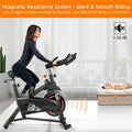 Clearance! Indoor Cycling Bike, Smooth Quiet Belt Drive Stationary Exercise Bike, Bike with LED Monitor/Adjustable Handlebar seat, for Home Cardio Gym Workout, I7864