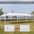 SEGMART 10 x 20 Canopy Tent with 6 Removable SideWalls for Patio Garden, Sunshade Outdoor Gazebo BBQ Shelter Pavilion, for Party Wedding Catering Gazebo Garden Beach Camping Patio, White, SS1095