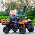 RIDE ON CARS WITH TRAILER 12V KIDS RIDE ON TRUCK KIDS CARS WITH REMOTE CONTROL BATTERY POWERED TOY TRACTOR WITH TRAIL