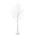 4 Feet Pre-Lit Christmas Tree with Lights, Upgraded 48 LED Birch Christmas Tree Christmas Ornament for Festival, Wedding, Party, Indoor and Outdoor Home Decoration, White, LL124