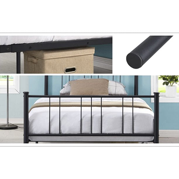 SEGMART Full-Size Metal Bed Frame with Headboard and Footboard, Mattress Foundation w/10 Legs, Noise-Free/ No Box Spring Needed, Easy assembly, 440lbs, S5766
