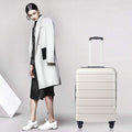 SEGMART Carry on Luggage Set, 3pcs 20''/24''/28'' Fashion Lightweight Suitcase Travel Sets for Women, 3-in-1 Portable Carry on Trolley Case with Telescoping Handle, Beige, S9351