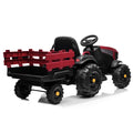 Power Tries Kids Ride on Car Toy, SEGMART 12V Ride-On Agricultural Vehicle with Trailer, Boys & Girls Kid Tractor with Charger, 2 Speeds, Music, Birthday Gift for 1-5 Boys & Girls, Red, SS026