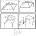 Clearance! Wedding Party Tent, SEGMART 10' x 10' Outdoor Canopy Tent with 4 SideWalls, 2021 Upgraded White Backyard Tent for Outsides, Patio Gazebo Tent BBQ Shelter for Garden Camping Grill, LLL543