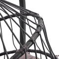 Clearance! Hanging Wicker Egg Chair, Outdoor Patio Hanging Chairs with Stand, UV Resistant Hammock Chair with Comfortable Gray Cushion, Durable Indoor Swing Egg Chair for Garden, Backyard, 350lbs, L