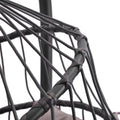 Wicker Hanging Egg Chair with Stand and Cushion