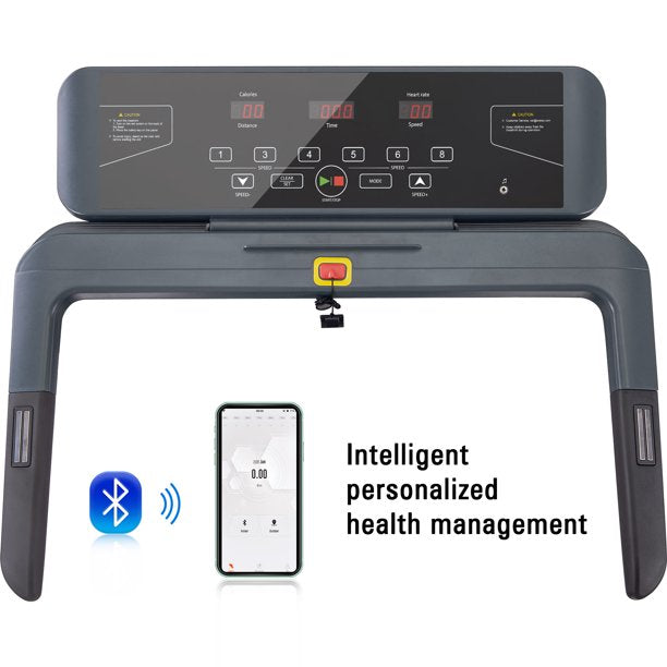 SEGMART Electric Folding Treadmills with Bluetooth, Digital Foldable Exercise Machine Treadmill with 16.5'' Wide Tread Belt, 8.0 KM/h Max Speed, S1813