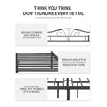 Full Metal Bed Frame, 10.8 Inch Double Metal Platform Bed Frame with Headboard and Footboard, Simple Mattress Foundation w/ 10 Legs, Easy assembly, No Noise, Non-Slip Design, 400lbs, S5767