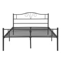 Full Metal Bed Frame, 10.8 Inch Double Metal Platform Bed Frame with Headboard and Footboard, Simple Mattress Foundation w/ 10 Legs, Easy assembly, No Noise, Non-Slip Design, 400lbs, S5767