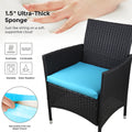 SEGMART Outdoor Patio Furniture Sets, 3 Pieces Bistro Rattan Wicker Conversation Chairs Sets with 2 Single Chair, S13