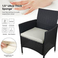 SEGMART Outdoor Patio Furniture Sets, 3 Pieces Bistro Rattan Wicker Conversation Chairs Sets with 2 Single Chair, S13