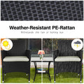 SEGMART Outdoor Patio Furniture Sets, 3 Pieces Bistro Rattan Wicker Conversation Chairs Sets with 2 Single Chair, S13