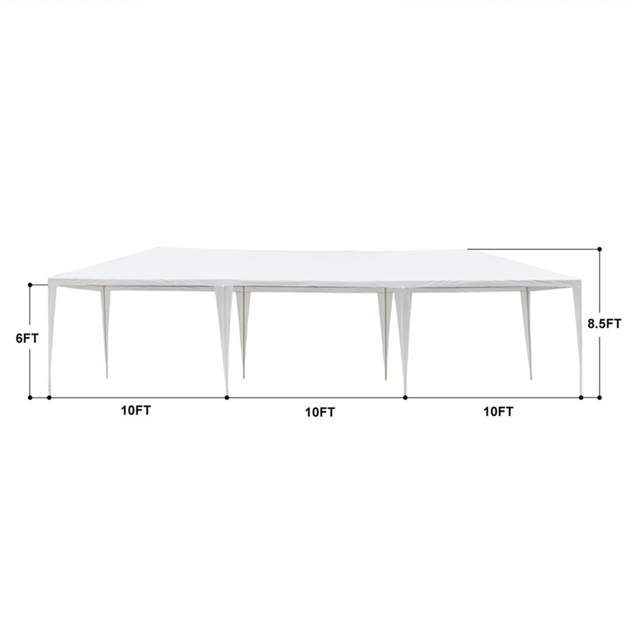 Canopy Party Tent for Outside, SEGMART 10' x 20' Patio Tent, White Outdoor Party Wedding Tent, Backyard Tent for Catering Garden Beach Camping, L
