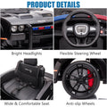 Battery Powered Ride on Toys, 12V Dodge Challenger Ride on Cars with Remote Control, Electric Ride on Car Toy for Boys Girls 3-5 YO, Police Ride on Truck Car with Lights, MP3, Bluetooth, Radio, LL143