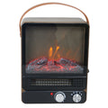 Portable Electric Space Heater with Handle/Flame, 1500W/750W,L