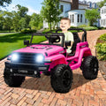 12V Kids Ride-On Electric Car, SEGMART Off-Road Electric Vehicle w/Remote Control, 3 Speeds, LED Lights, Double Doors, Safety Belt, MP3 RC, 1-2 Hours Fun Time, Birthday Gift for 3-6 Kids, 77 lb, S1720