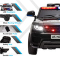 Battery Cars for Kids, 12V Ride on Toys with Remote Control, Police Ride on Truck Gifts for Boys Girls, 3 Speed Electric Vehicle SUV Cars with LED Flashing Light, Music, Horn, L6341