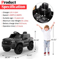 12V Ride on Toys, Battery Powered Chevrolet Silverado Kids Ride on Cars with Remote Control, Ride on Truck Car for Boys Girls, Black Electric Cars Birthday Christmas Gifts with Spring Suspension,Light, L