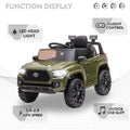 Ride On Kids Truck Car, Segmart Licensed Toyota Tacoma 12 Volt Electric 4 Tries Vehicle with Remote Control, 2 Speeds, 2 LED Headlights, Brakes and Gas Pedal, AUX, Green, SS2640