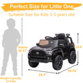 Ride on Toys for Kids, 12V Licensed Toyota Tacoma Ride on Cars with Remote Control, Motorized Vehicles Ride on Truck with Lights/Music, Black Battery Powered Ride on Cars for Boys 3 to 5 YO, LLL3129