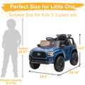 Ride on Cars for Boys, Licensed Toyota Tacoma 12V Electric Ride on Cars with Remote Control, Blue Motorized Vehicles Ride on Truck with Headlights/Music Player for 3 to 5 YO, LLL3152