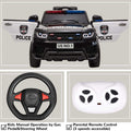 Battery Cars for Kids, 12V Ride on Toys with Remote Control, Police Ride on Truck Gifts for Boys Girls, 3 Speed Electric Vehicle SUV Cars with LED Flashing Light, Music, Horn, L6341