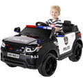 Battery Cars for Kids, 12V Ride on Toys with Remote Control, Police Ride on Truck Gifts for Boys Girls, 3 Speed Electric Vehicle SUV Cars with LED Flashing Light, Music, Horn, L6341