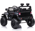 12V Ride on Cars, Kids Ride on Toys with 2.4G Remote Control, Electric Vehicles Ride on Truck Car with LED Lights, FM, Seatbelt, Black Battery-Powered Ride on Toys for Boys Girls, 3 Speeds, LL744