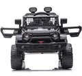 12V Ride on Cars, Kids Ride on Toys with 2.4G Remote Control, Electric Vehicles Ride on Truck Car with LED Lights, FM, Seatbelt, Black Battery-Powered Ride on Toys for Boys Girls, 3 Speeds, LL744