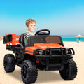 Kids Ride on UTV, 12V Backyard Truck Cars with Back Trailer and Remote Control, S9235