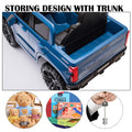 Ride on Cars with Remote Control, Chevrolet Silverado 12V Battery Powered Ride on Toys for Kids, Ride on Truck Car for Boys Girls, Blue Electric Cars Birthday Christmas Gifts, Suspension, LED Light, L