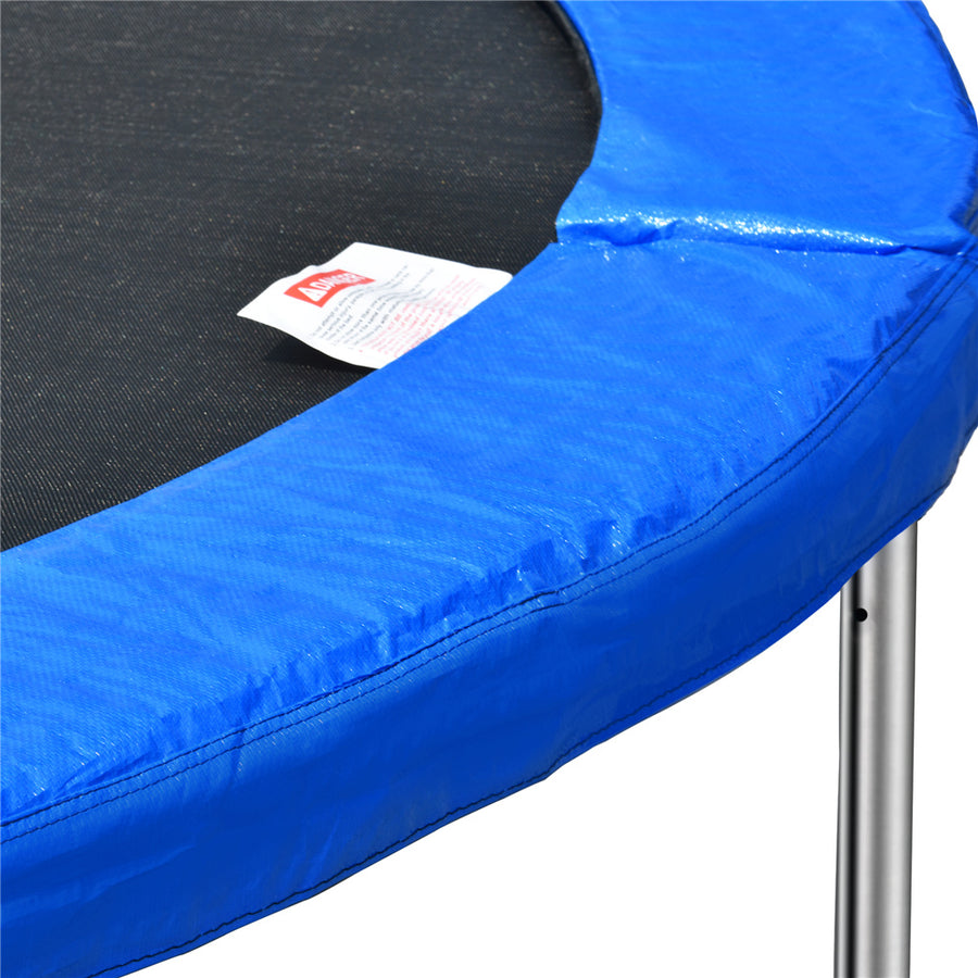 SEGMART Trampoline for Kids, New Upgraded 10 Feet Outdoor Trampoline with Enclosure Net, Basketball Hoop and Ladder, Heavy Duty Blue Round Trampoline for Outdoor Backyard, L