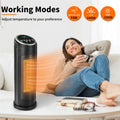 Tower Space Heater, 1500W/1000W Portable Electric PTC Ceramic Heater with Timer and Thermostat, Vertical Space Heater with Remote Control for Office Home, overheat and Tip-over Protection, L